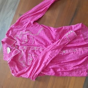 Pink Ariat Button up